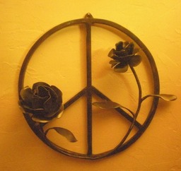 Peace Symbol with roses
